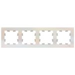 Рамка Systeme Electric AtlasDesign четырехместная жемчуг (ATN000404)