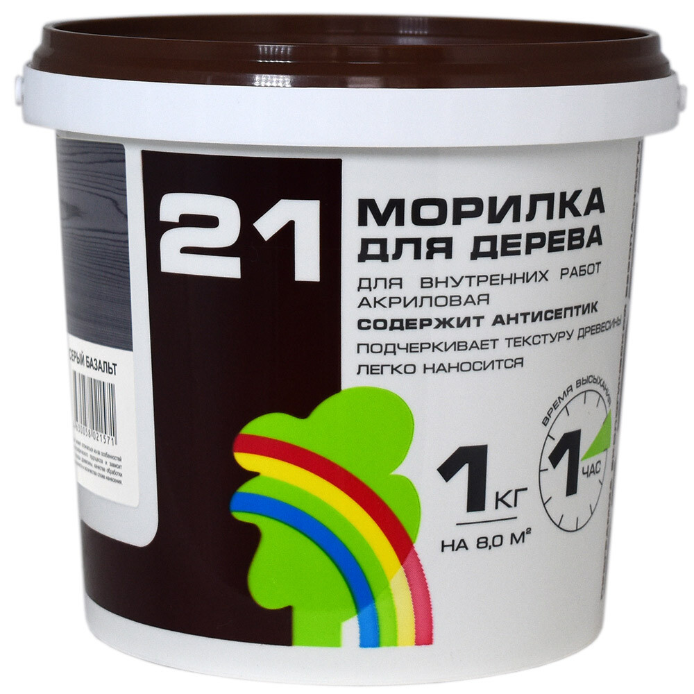 original-2418.jpg Морилка Радуга ВДАК водная антисептическая серый базальт 1 кг — изображение 1