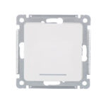 Переключатель Hegel Master одноклавишный встраиваемый белый с подсветкой (ВС10-462)