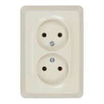 Розетка Systeme Electric Этюд накладная кремовая (PA16-105K)