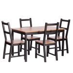 Обеденная группа антик черный стол и 4 стула Sonata Dining Set (21795)