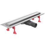 Лоток душевой Wirquin Слим с сухим затвором 500 мм решетка из нержавеющей стали (30724165)