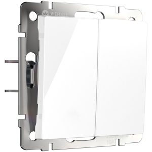 Выключатель Werkel двухклавишный встраиваемый белый с самовозвратом (a062572)