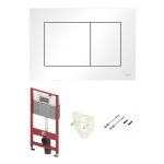 Инсталляция Tece base 2.0 для подвесного унитаза с кнопкой белой со звукоизоляцией (9400413)