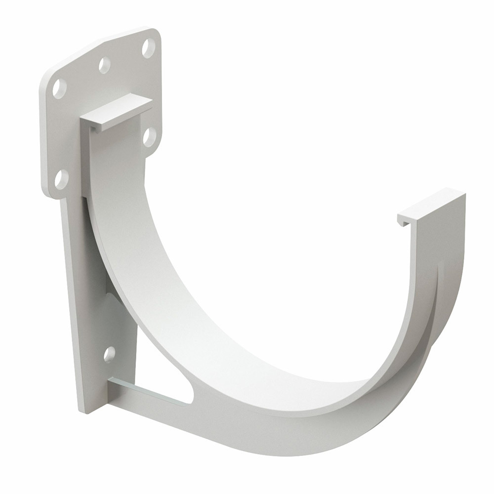 original-25684.jpg Кронштейн желоба Docke Premium пластиковый d120 мм пломбир RAL 9003 — изображение 1