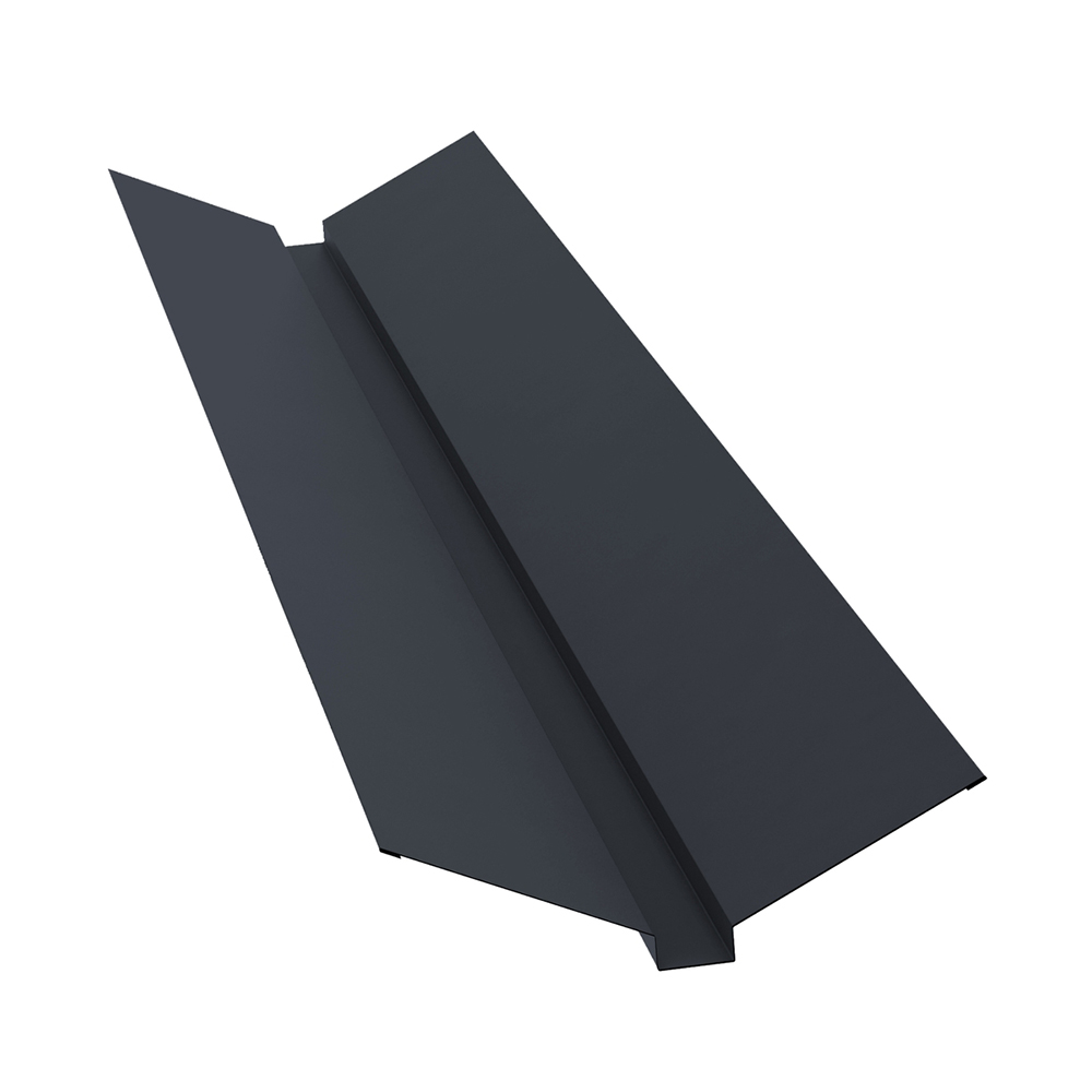 original-25865.jpg Ендова внешняя для металлочерепицы 115х30х115 мм 2 м графитово-серая RAL 7024 — изображение 1
