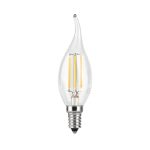Лампа светодиодная филаментная Gauss E14  2700К 7 Вт 550 Лм 175-240 В свеча на ветру прозрачная