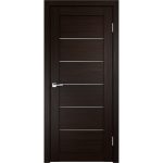 Дверь межкомнатная Vision 800х2000 мм ПВХ венге со стеклом с замком и петлями