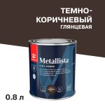 Краска по ржавчине Tikkurila/Tikkivala Metallista темно-коричневая гладкая глянцевая 0,8 л