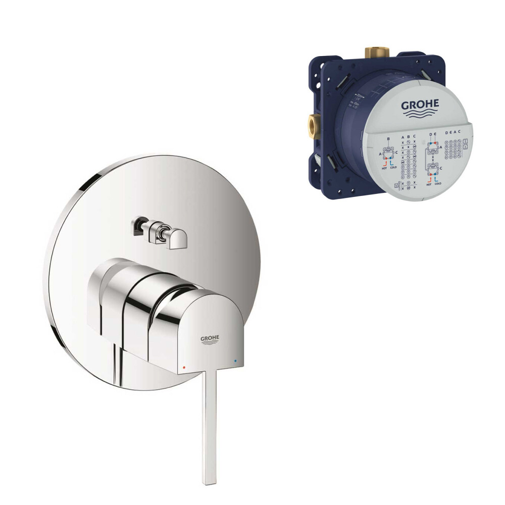 original-2648.jpg Смеситель для душа встраиваемый Grohe Plus однорычажный с механизмом в комплекте хром (24060003/35600000) — изображение 1