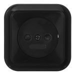 Розетка Svet накладная черная со шторками (EV0361-8311)