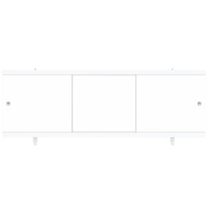 Экран для ванны фронтальный Метакам Diletto ПВХ 120х54 см белый раздвижной