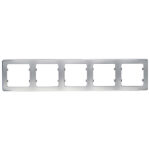 Рамка Hegel Master пятиместная серебро (Р405-06)