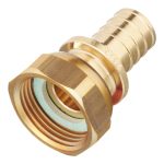 Соединитель прямой Stout 25 мм х 1 ВР(г) с накидной гайкой латунный (SFA-0019-002510)