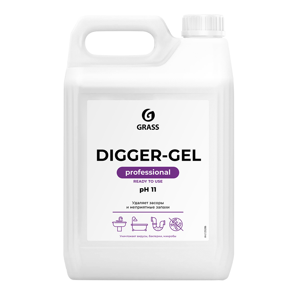 original-27472.jpg Средство Grass Digger-Gel для устранения засоров в трубах 5 л — изображение 1