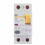 УЗО IEK Karat ВД1-63 25А 1P+N тип AC 30 мА 4,5 кА (MDV10-2-025-030)