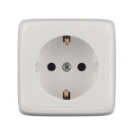 Розетка Hegel Alfa накладная белая с изолирующей пластиной (РА16-113)