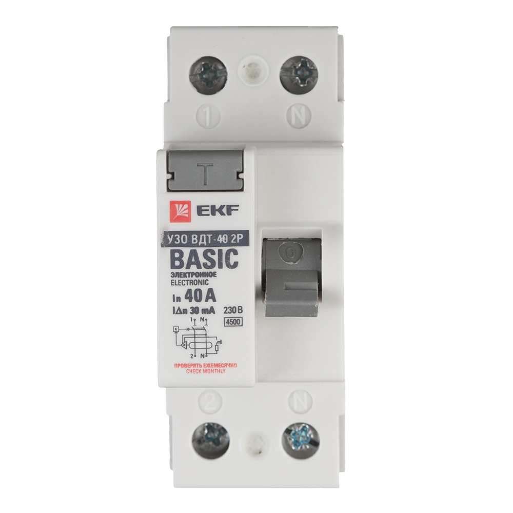 original-28236.jpg УЗО EKF Basic ВДТ-40 40А 1P+N тип AC 30 мА 4,5 кА (elcb-2-40-30e-sim) — изображение 1