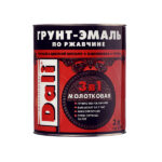 Грунт-эмаль по ржавчине 3в1 Dali серая молотковая глянцевая 2 л