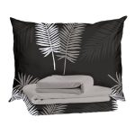 Комплект постельного белья Евро тенсель Mona Liza Liona серый с простыней 240х260 см