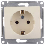 Розетка Systeme Electric Glossa встраиваемая бежевая (GSL000243)
