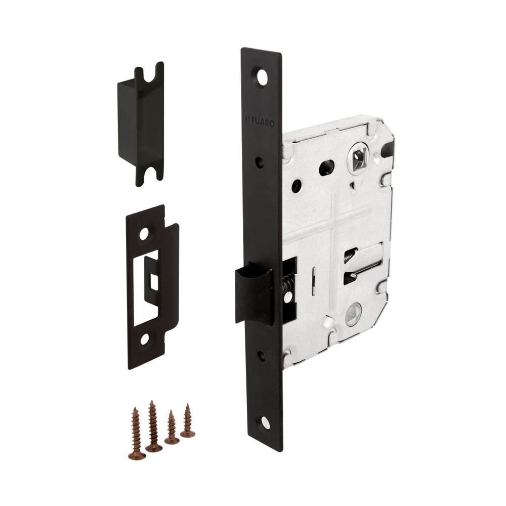 original-28714.jpg Замок врезной Fuaro Plastic P72-50 для межкомнатной двери под фиксатор черный — изображение 1