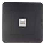 Розетка компьютерная Systeme Electric Blanca встраиваемая антрацит RJ45 (BLNIS045006)