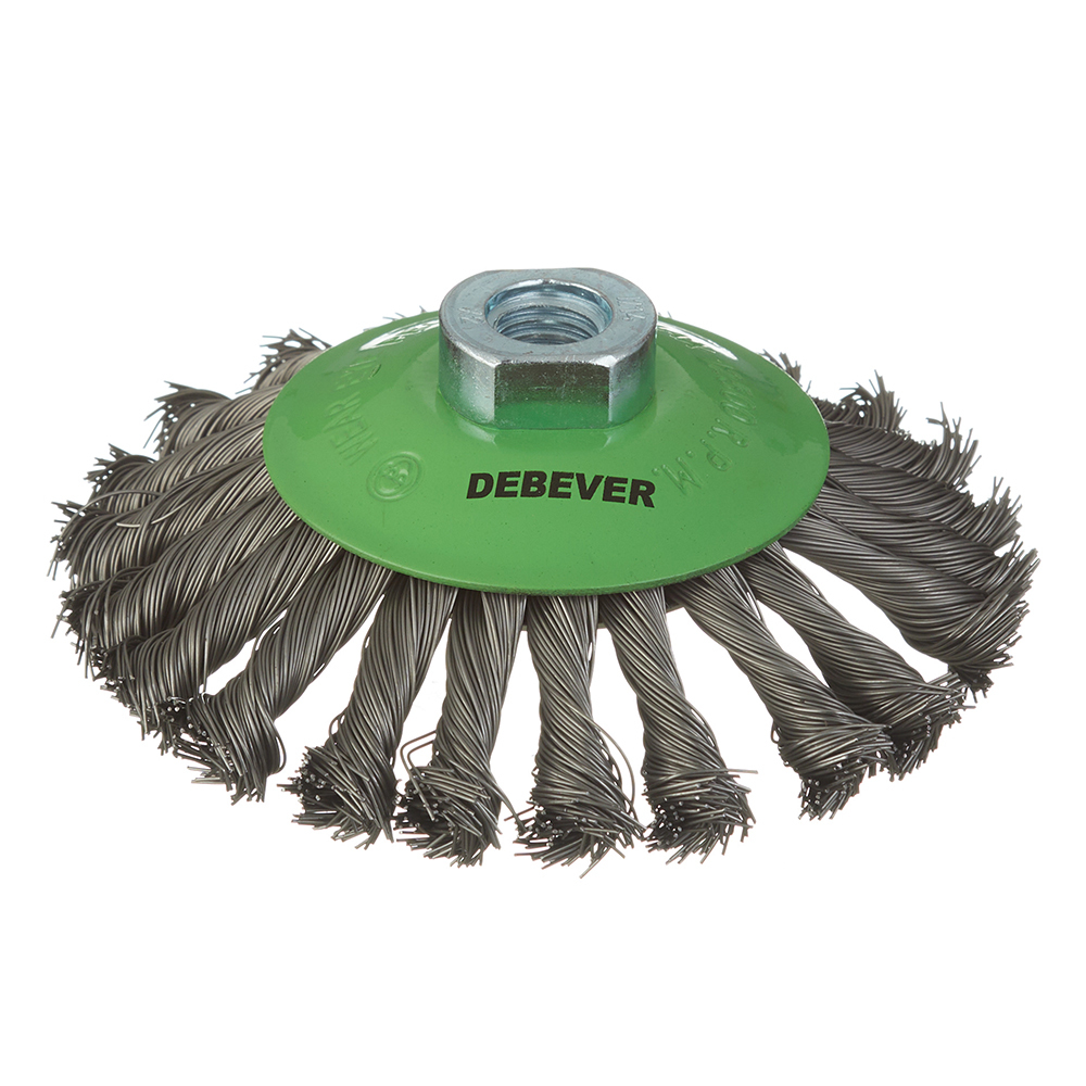 original-28768.jpg Корщетка для УШМ и УПМ Debever витая жесткая радиальная d125 мм М14 сталь — изображение 1
