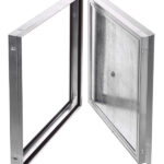 Люк ревизионный под плитку напольный Практика Барьер алюминиевый 500х500 мм скрытый