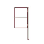 Калитка распашная каркас со столбом 1х1,5 м красно-коричневая