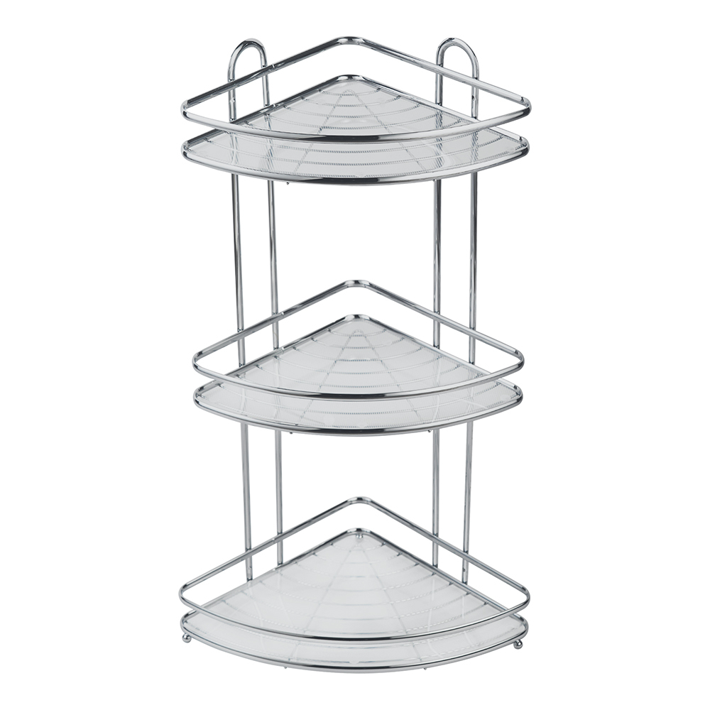 original-29234.jpg Полка для ванной Fora Floria угловая трехъярусная 585х260х260 мм металл хром (FOR-2004/6546) — изображение 1