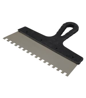 Шпатель зубчатый 250х8 мм с пластиковой ручкой (109448)