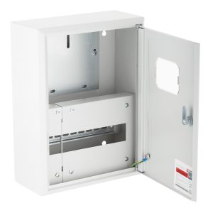 Щит учетно-распределительный навесной EKF PROxima ЩУРн 1/12 металлический IP31 400х300х140 мм 12 модулей с окном для снятия показаний счетчика