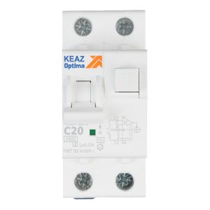 Автомат дифференциальный КЭАЗ OptiDin D63 20А 1P+N тип AC 30 мА 4,5 кА (328099)