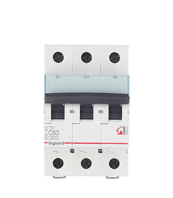 original-29578.jpg Автоматический выключатель модульный Legrand TX3 3P 63А тип C 6 кА 400 В (404062) — изображение 1