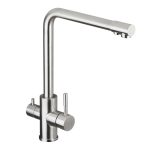 Смеситель для кухни Esko Kitchen сатин с высоким изливом с подключением к фильтру однорычажный (K24)