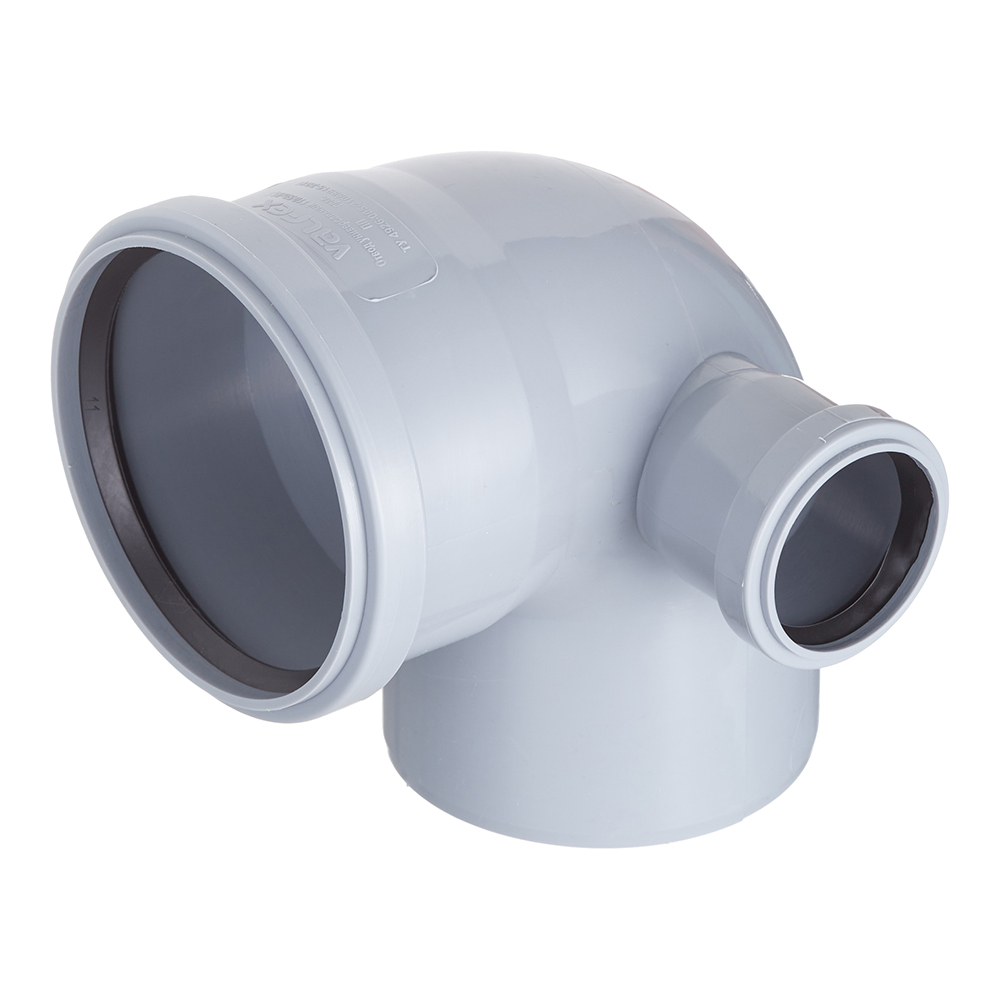 original-29991.jpg Отвод Valfex d110х50 мм 87° пластиковый с выходом d50 мм правый для внутренней канализации (23122150) — изображение 1