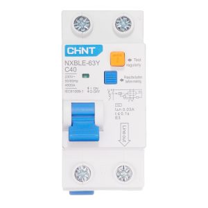 Автомат дифференциальный Chint NXBLE-63Y 40А 1P+N тип AC 30 мА 4,5 кА компактный (105546)