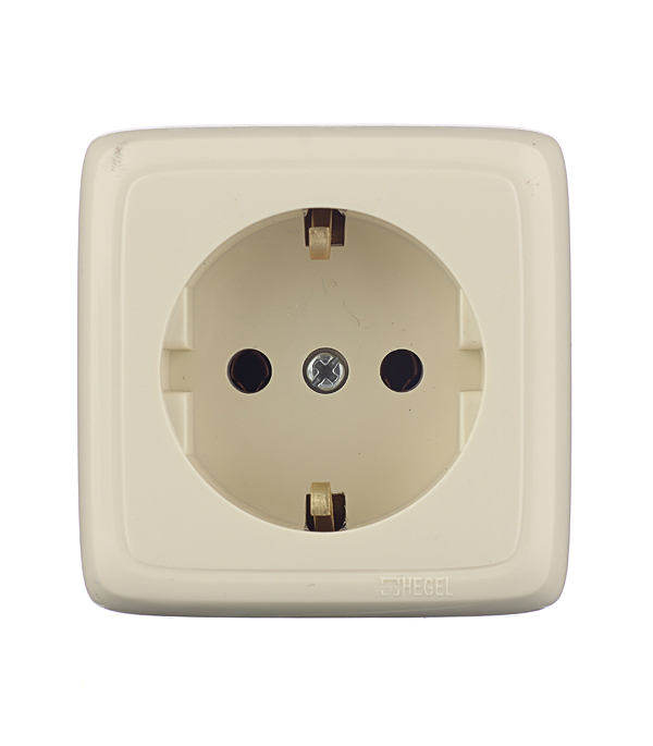 original-30383.jpg Розетка Hegel Alfa накладная слоновая кость с изолирующей пластиной (РА16-113-01) — изображение 1