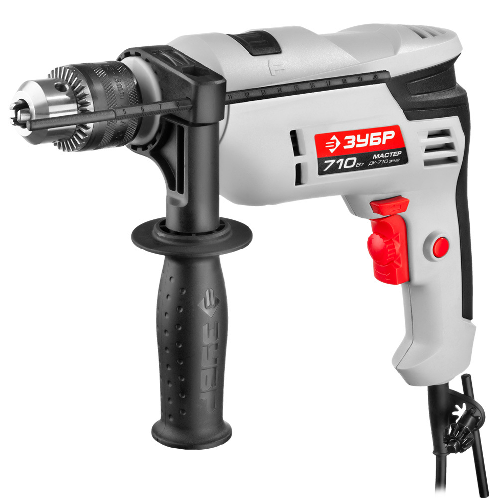 original-30962.jpg Дрель сетевая ударная Зубр ДУ-710 ЭРМ2 710 Вт ключевой патрон — изображение 1