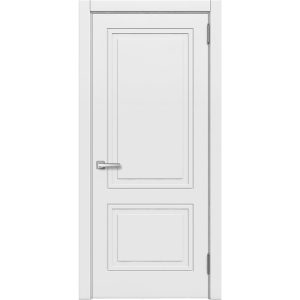 Дверь межкомнатная Париж 800х2000 мм ПВХ эмалит софт айс белый глухая с замком