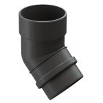 Колено трубы Docke Lux пластиковое d100 мм 45° графитовый серый RAL 7024