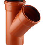Тройник Ostendorf KGEA d160 мм 45° пластиковый для наружной канализации (222300)