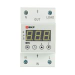 Реле напряжения модульное EKF PROxima (MRV-63A) 230 В 63 А 1P+N с дисплеем