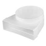 Соединитель угловой пластиковый для плоских воздуховодов 60х204 мм с круглыми d160 мм