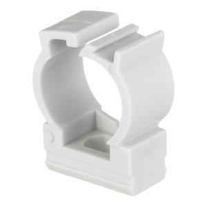 Крепеж-клипса для труб 16 мм Greenel с фиксатором серая (100 шт.) (GE50180)