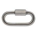 Карабин винтовой с фиксатором d8 мм нержавеющая сталь