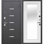 Дверь входная Ferroni Гарда 7,5СМ правая антик серебро - белый ясень с зеркалом 960х2050 мм