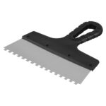 Шпатель зубчатый 200х6 мм с пластиковой ручкой (109445)