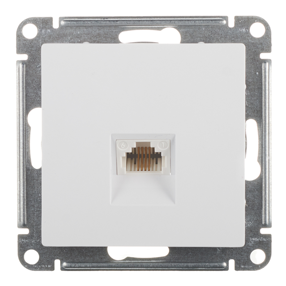 original-31685.jpg Розетка телефонная Systeme Electric AtlasDesign встраиваемая белая RJ11 (ATN000181) — изображение 1